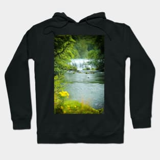 Monsal Dale Waterfall, Peak District, Derbyshire, England UK art landscape Hoodie